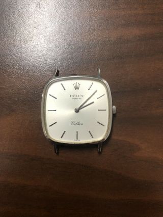 Vintage 1975 18k White Gold Case Rolex Cellini