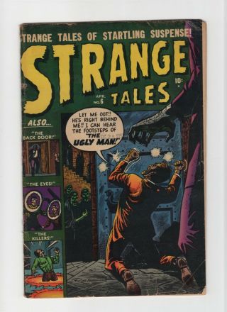 Strange Tales 6 Vintage Marvel Atlas Comic Pre - Hero Horror Golden Age 10c