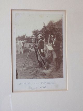 1856 Railway Surveyors Cheffins Map Antique Photo Engineer Transport Portugal