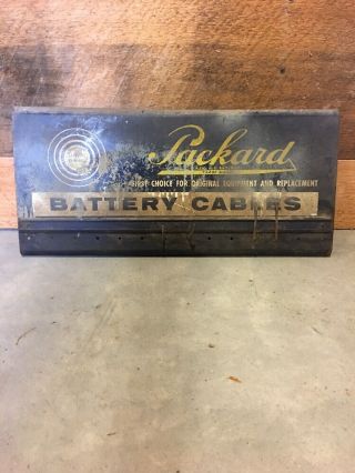Vintage Packard Sign / Car Auto Battery Cable Advertising Metal Sign