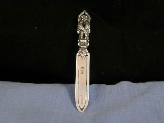 Antique Sterling Silver Bookmark Book Mark Victorian Year 1895