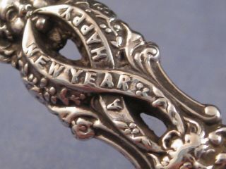 ANTIQUE STERLING SILVER BOOKMARK BOOK MARK VICTORIAN YEAR 1895 5