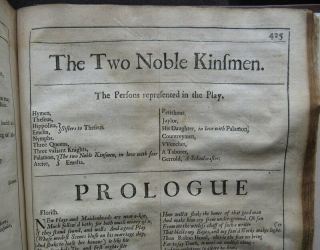 V Rare BEAUMONT & FLETCHER 1679 2nd Folio SHAKESPEARE Plays TWO NOBLE KINSMEN 2
