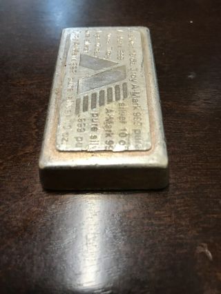 Vintage 10 oz.  Amark Stacker.  999 Silver Bar - USVI Ingot Co. 3