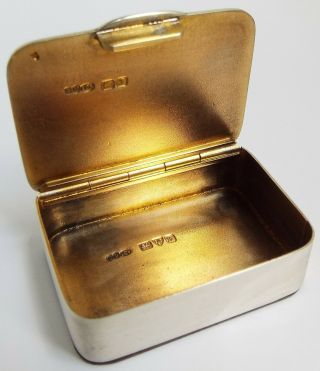 Lovely Rare Design English Antique S Mordan 1908 Sterling Silver Vesta Match Box