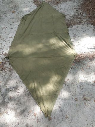 Antique Us Military Canvas Pup Tent Shelter Halves Wwii Era Dated 1944 Type