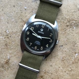 Rare vintage 1970 ' s Roamer Anfibio Rhodesian army military issued 17J watch 3