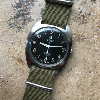 Rare vintage 1970 ' s Roamer Anfibio Rhodesian army military issued 17J watch 6