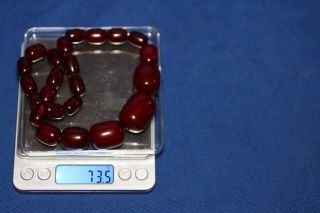Antique/Vintage Cherry Amber Bakelite Faturan NECKLACE 73.  5 GRAMS. 5