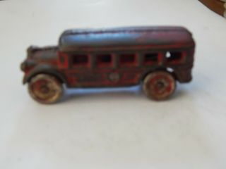 1930`s Small Cast Iron Toy Bus