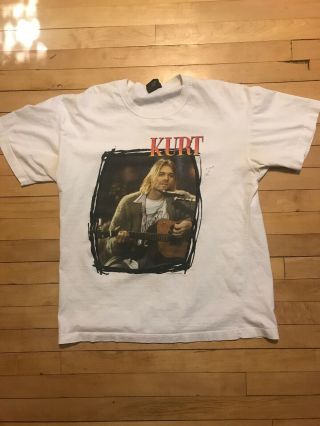 Kurt Cobain Unplugged Concert Shirt Nirvana Vintage Giant Xl