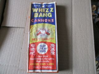 Old Whiz Bang Cannons Kwong Man Lung Firecracker Bulk Label Vintage Fireworks