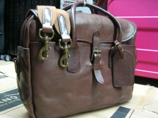 Vintage Polo Ralph Lauren Brown Leather Messenge Satchel Briefcase Attache
