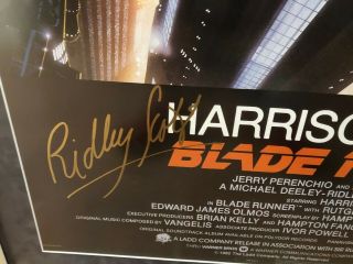 Rare,  W/Authentic Autographs BLADE RUNNER (1982) movie poster 4