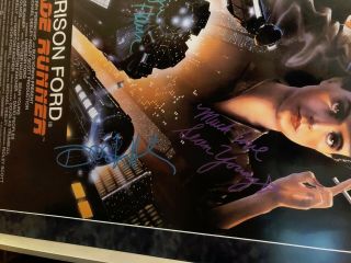 Rare,  W/Authentic Autographs BLADE RUNNER (1982) movie poster 5