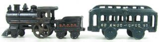 AC Williams antique cast iron train loco green Choo - Choo 2