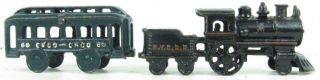 AC Williams antique cast iron train loco green Choo - Choo 3