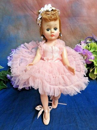 Vintage 1950s Madame Alexander Cissette Doll Tagged Pink Ballerina Triple Up - Do