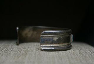Vintage Native American Zuni Turquoise Sterling Silver Cuff Bracelet 3
