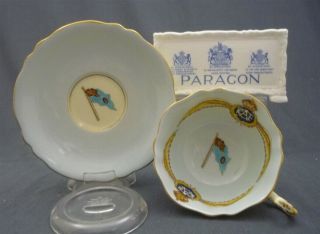 Paragon Patriotic Series Rcaf Royal Canadian Air Force Hand Painted Tea Cup Duo
