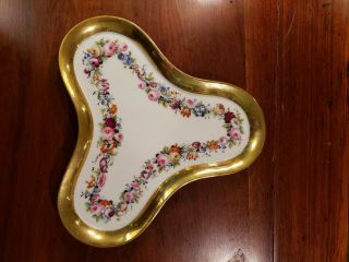 Rare Antique Old Paris Floral Serving Tray