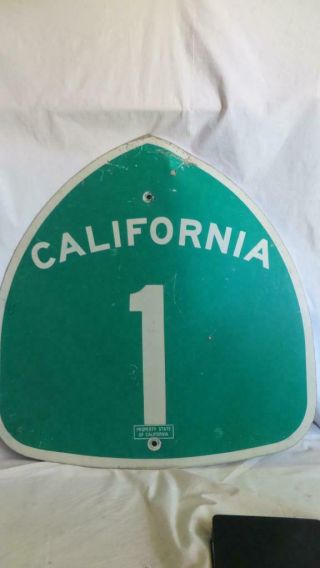 Vintage Retired California Highway Sign " Highway Pch 1 25 X 24 Inch