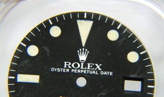 Vintage Factory Rolex Submariner 1680 Mark 1 Matte Black Watch Dial 2