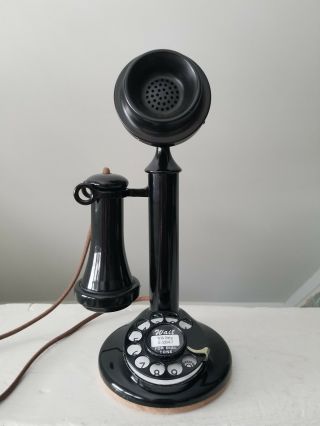 Vintage Rotary Dial Candlestick Telephone - Bulldog Transmitter