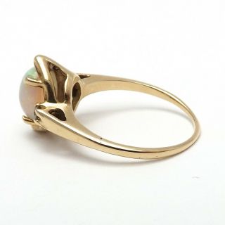 Art Deco 14k Gold 3/4ctw Opal October Birthstone Ring Sz 6.  25 3
