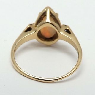 Art Deco 14k Gold 3/4ctw Opal October Birthstone Ring Sz 6.  25 4