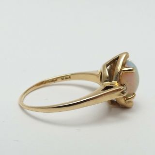 Art Deco 14k Gold 3/4ctw Opal October Birthstone Ring Sz 6.  25 5