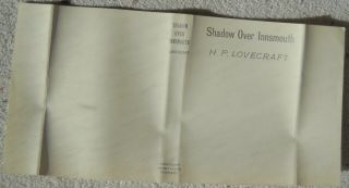 Shadow Over Innsmouth – H.  P.  Lovecraft Rare First Edition