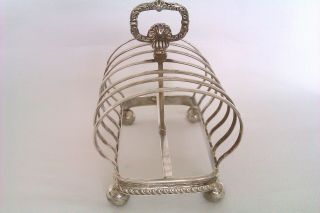 Ornate Solid Silver Georgian 6 Division Edwardian Toast Rack George Howson 1909 2