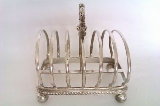 Ornate Solid Silver Georgian 6 Division Edwardian Toast Rack George Howson 1909 3