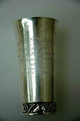 Vintage La Paglia International Sterling Silver Tumbler Cup Trophy 1955