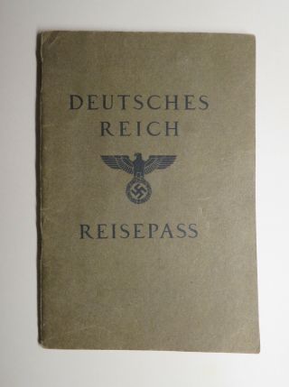 1938 Germany Passport Deutsches Reich Reisepass German State Travel Kuhnle