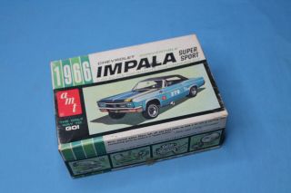 Rare Vintage Amt 1966 Chevrolet Impala Convertible Model Car Promo Kit 6716