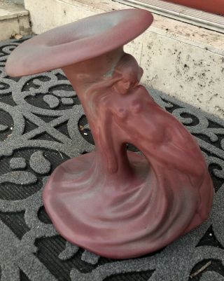 Van Briggle Pottery Lady Of The Lily Antique Art Nouveau Vase Large Red American 10