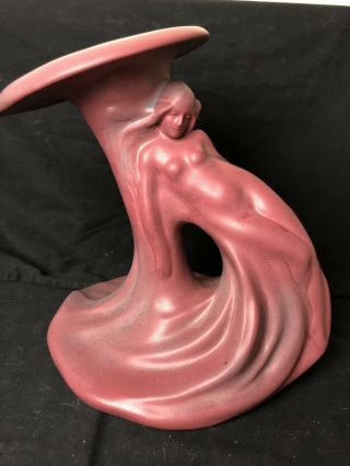 Van Briggle Pottery Lady Of The Lily Antique Art Nouveau Vase Large Red American
