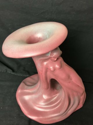 Van Briggle Pottery Lady Of The Lily Antique Art Nouveau Vase Large Red American 3