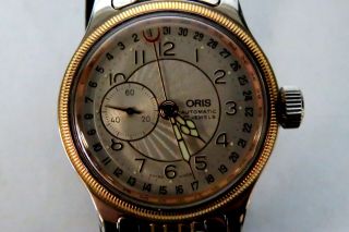 Rare Oris 7462 Automatic Big Crown Watch Subdial 27 Jewels Date Pointer w/Box 4
