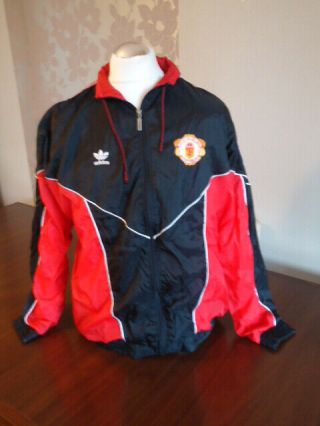 Manchester United Adidas 1989 Jacket Player Issue Xl 46 " Rare Vintage