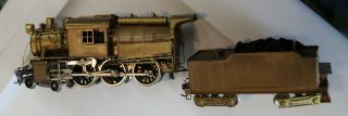 Vintage Brass Ho Train Steam Engine And Tender