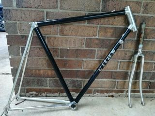 Vintage Vitus 979 56cm Black Road Bike Frame Set.