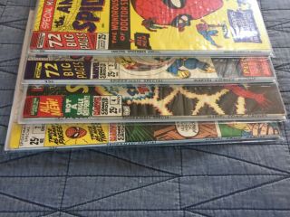 RARE 1964 SILVER AGE SPIDER - MAN ANNUAL 1,  2,  3,  4,  7 SINISTER SIX KEYS 8