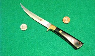 Vtg Pocket Usa Blade AL MAR 5000 FISHER Knife Micarta Handles,  Orig fold case 3