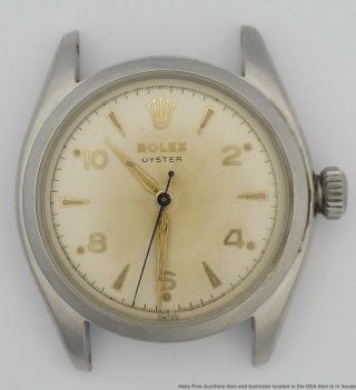 Cool Vintage Rolex 6022 Dial Oyster Mens Stainless Steel Watch