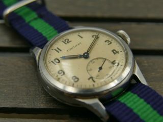 40 ' s vintage watch mens WWII military LONGINES Sei Tacche cal.  12.  68Z Ref.  23233 2