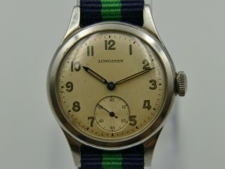 40 ' s vintage watch mens WWII military LONGINES Sei Tacche cal.  12.  68Z Ref.  23233 4