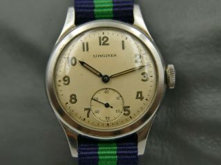 40 ' s vintage watch mens WWII military LONGINES Sei Tacche cal.  12.  68Z Ref.  23233 8